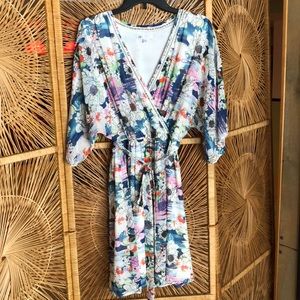NWOT DR2 Wrap Dress with Split Shoulders